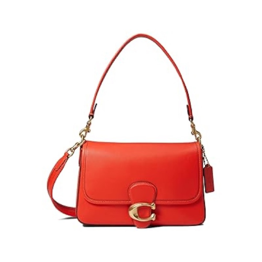 COACH Soft Tabby Leather Shoulder Bag with Gold Accent